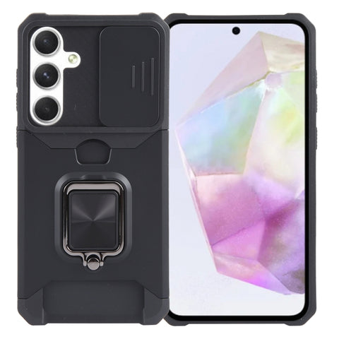Camera Shield Card Slot PC+TPU Phone Case, For Samsung Galaxy S24 Ultra 5G, For Samsung Galaxy S23 FE 5G, For Samsung Galaxy A55, For Samsung Galaxy S24+ 5G, For Samsung Galaxy A35, For Samsung Galaxy S24 5G, For Samsung Galaxy A15, For Samsung Galaxy A25