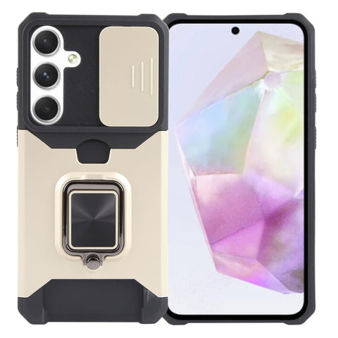 Camera Shield Card Slot PC+TPU Phone Case, For Samsung Galaxy S24 Ultra 5G, For Samsung Galaxy S23 FE 5G, For Samsung Galaxy A55, For Samsung Galaxy S24+ 5G, For Samsung Galaxy A35, For Samsung Galaxy S24 5G, For Samsung Galaxy A15, For Samsung Galaxy A25