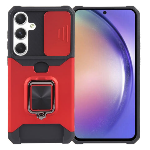 Camera Shield Card Slot PC+TPU Phone Case, For Samsung Galaxy S24 Ultra 5G, For Samsung Galaxy S23 FE 5G, For Samsung Galaxy A55, For Samsung Galaxy S24+ 5G, For Samsung Galaxy A35, For Samsung Galaxy S24 5G, For Samsung Galaxy A15, For Samsung Galaxy A25