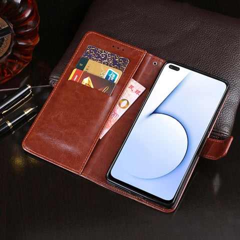 idewei Crazy Horse Texture Horizontal Flip Leather Case with Holder & Card Slots & Wallet, For OPPO Realme X3