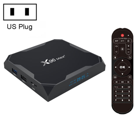 X96 max+ 4K Smart TV Box, Android 9.0, Amlogic S905X3 Quad-Core Cortex-A55,4GB+32GB, Support LAN, AV, 2.4G/5G WiFi, USBx2,TF Card,, EU Plug, US Plug, UK Plug, AU Plug