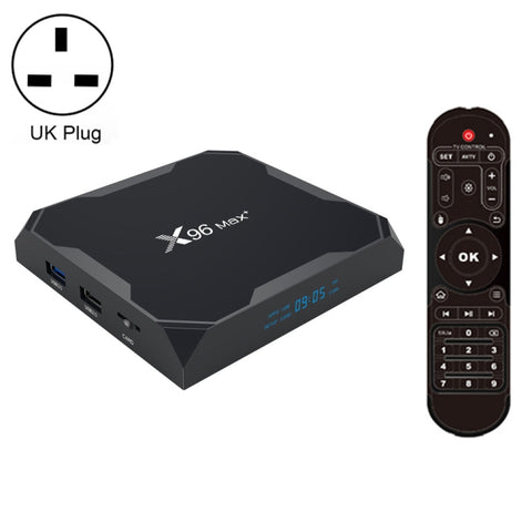 X96 max+ 4K Smart TV Box, Android 9.0, Amlogic S905X3 Quad-Core Cortex-A55,4GB+32GB, Support LAN, AV, 2.4G/5G WiFi, USBx2,TF Card,, EU Plug, US Plug, UK Plug, AU Plug