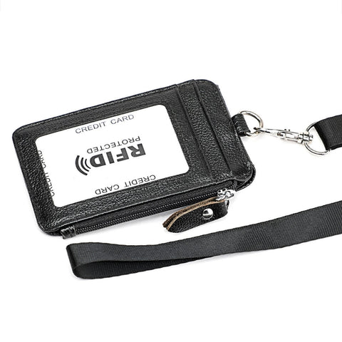 KB172 Antimagnetic RFID Leather Card Holder Office Work Certificate Case Chest Card, KB172