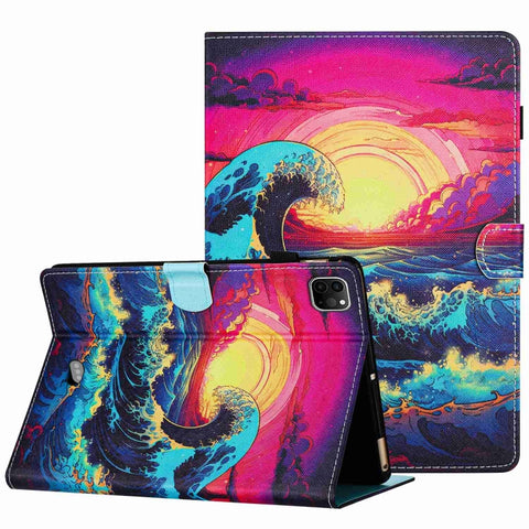 Painted Pattern Stitching Smart Leather Tablet Case, For iPad 10th Gen 10.9 2022, For iPad mini 2024 / mini 6, For iPad 11 Pro 2024 / 2020 / Air 4 10.9, For iPad 10.2 2020 / 2019, For iPad mini 5 / 4 / 3 / 2 / 1, For iPad 9.7 2018 / 2017