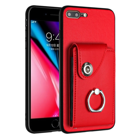 Organ Card Bag Ring Holder Phone Case, For iPhone 8 Plus / 7 Plus