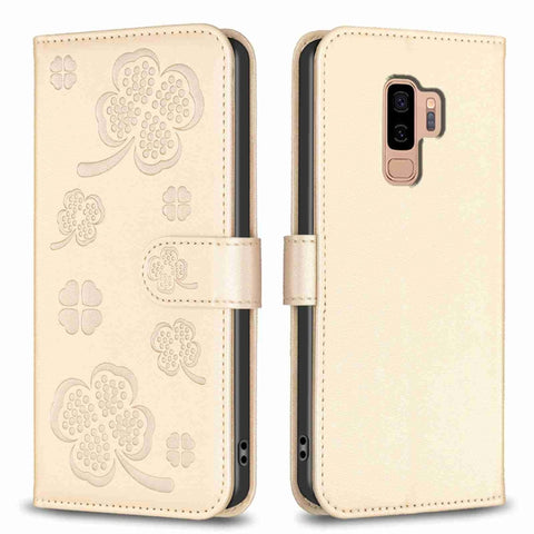 Four-leaf Embossed Leather Phone Case, For Samsung Galaxy A50, For Samsung Galaxy S10+, For Samsung Galaxy S10, For Samsung Galaxy S9+, For Samsung Galaxy S9