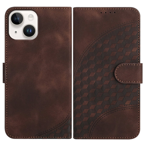 YX0060 Elephant Head Embossed Phone Leather Case with Lanyard, For iPhone 15, For iPhone 14 Plus, For iPhone 14, For iPhone 14 Pro, For iPhone 14 Pro Max, For iPhone SE 2022/SE 2020/6/7/8