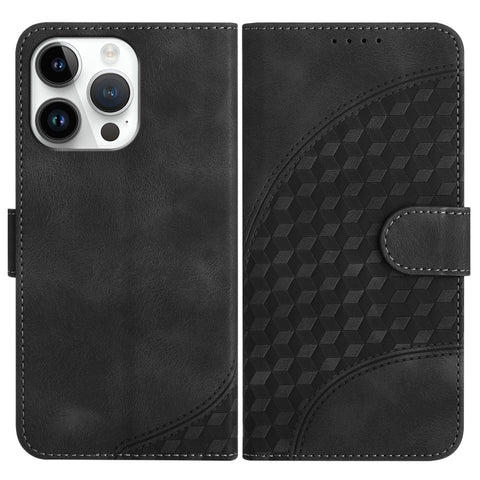 YX0060 Elephant Head Embossed Phone Leather Case with Lanyard, For iPhone 15, For iPhone 14 Plus, For iPhone 14, For iPhone 14 Pro, For iPhone 14 Pro Max, For iPhone SE 2022/SE 2020/6/7/8