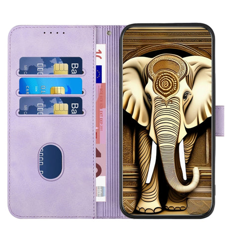 YX0060 Elephant Head Embossed Phone Leather Case with Lanyard, For iPhone 13 Pro Max, For iPhone 13 Pro, For iPhone 13, For iPhone 13 mini, For iPhone 12/12 Pro, For iPhone 12 Pro Max