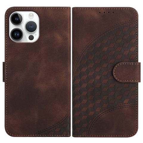 YX0060 Elephant Head Embossed Phone Leather Case with Lanyard, For iPhone 13 Pro Max, For iPhone 13 Pro, For iPhone 13, For iPhone 13 mini, For iPhone 12/12 Pro, For iPhone 12 Pro Max