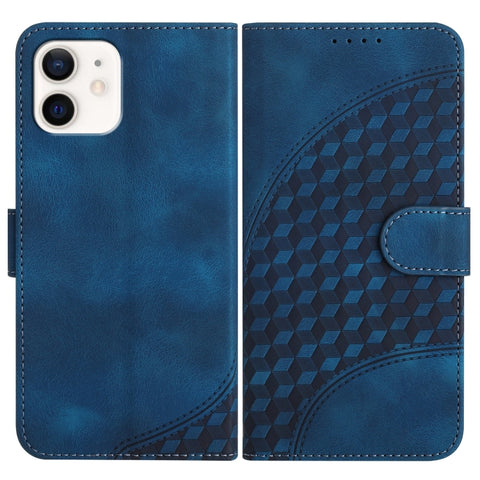 YX0060 Elephant Head Embossed Phone Leather Case with Lanyard, For iPhone 13 Pro Max, For iPhone 13 Pro, For iPhone 13, For iPhone 13 mini, For iPhone 12/12 Pro, For iPhone 12 Pro Max