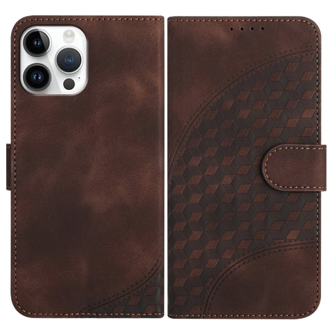 YX0060 Elephant Head Embossed Phone Leather Case with Lanyard, For iPhone 13 Pro Max, For iPhone 13 Pro, For iPhone 13, For iPhone 13 mini, For iPhone 12/12 Pro, For iPhone 12 Pro Max