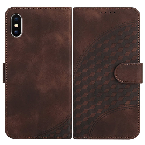 YX0060 Elephant Head Embossed Phone Leather Case with Lanyard, For iPhone 12 mini, For iPhone 11 Pro Max, For iPhone 11, For iPhone 11 Pro, For iPhone XS / X, For iPhone XR