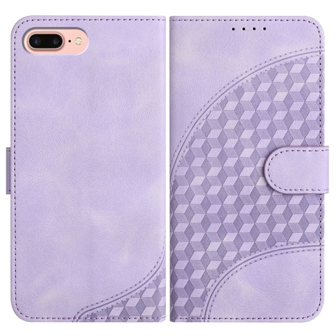 YX0060 Elephant Head Embossed Phone Leather Case with Lanyard, For iPhone XS Max, For iPhone 8 Plus / 7 Plus