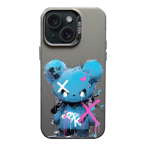 Color Ink Frosted PC+TPU Phone Case, For iPhone 15 Pro Max, For iPhone 15 Pro, For iPhone 15 Plus