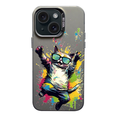 Color Ink Frosted PC+TPU Phone Case, For iPhone 15, For iPhone 14 Plus, For iPhone 14