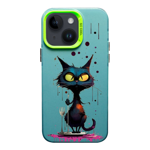Color Ink Frosted PC+TPU Phone Case, For iPhone 15, For iPhone 14 Plus, For iPhone 14