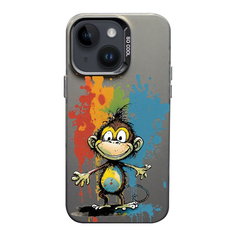 Color Ink Frosted PC+TPU Phone Case, For iPhone 15, For iPhone 14 Plus, For iPhone 14