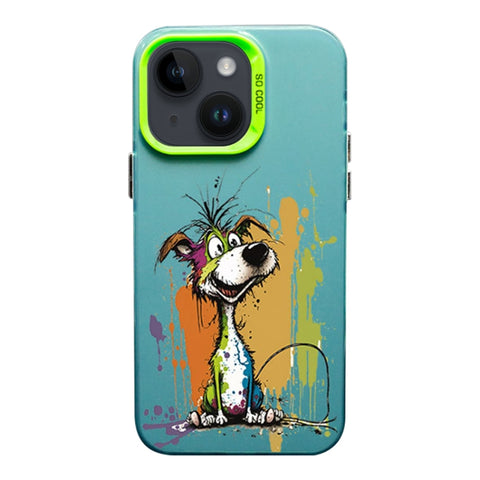 Color Ink Frosted PC+TPU Phone Case, For iPhone 15, For iPhone 14 Plus, For iPhone 14