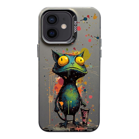 Color Ink Frosted PC+TPU Phone Case, For iPhone 11