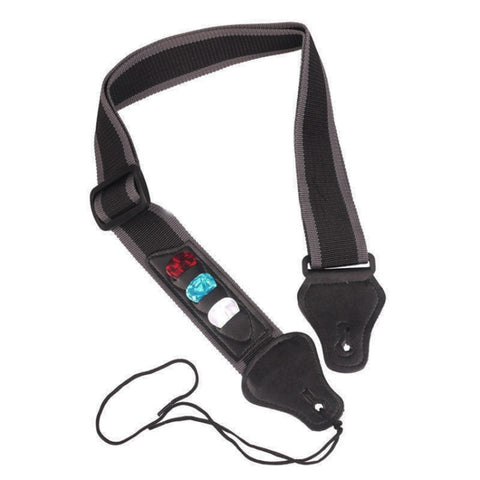 Folk Electric Acoustic Guitar Strap with 3 Picks, Random Color, Guitar Strap