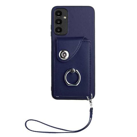 Organ Card Bag Ring Holder PU Phone Case with Lanyard, For Samsung Galaxy A14 5G, For Samsung Galaxy A04 4G, For Samsung Galaxy A13 5G/A04s, For Samsung Galaxy S20 FE, For Samsung Galaxy A23 165.4mm, For Samsung Galaxy A53 5G, For Samsung Galaxy A33 5G...