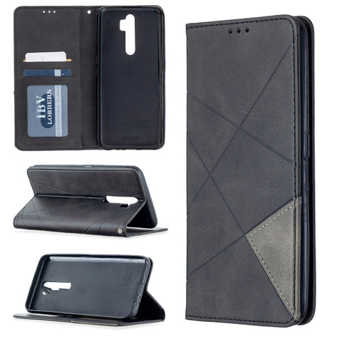 Rhombus Texture Horizontal Flip Magnetic Leather Case with Holder & Card Slots, For Oppo A5 (2020) / A9 (2020), For Oppo A72 / A52 / A92, For Oppo A31 (2020) / A81, For Samsung Galaxy A21s