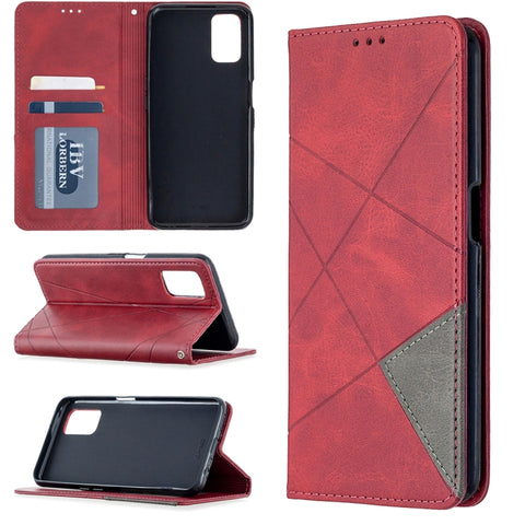 Rhombus Texture Horizontal Flip Magnetic Leather Case with Holder & Card Slots, For Oppo A5 (2020) / A9 (2020), For Oppo A72 / A52 / A92, For Oppo A31 (2020) / A81, For Samsung Galaxy A21s