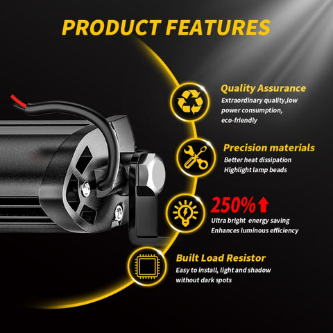 9-30V 12W 6000K Car LED Work Light, 9-30V 12W 6000K