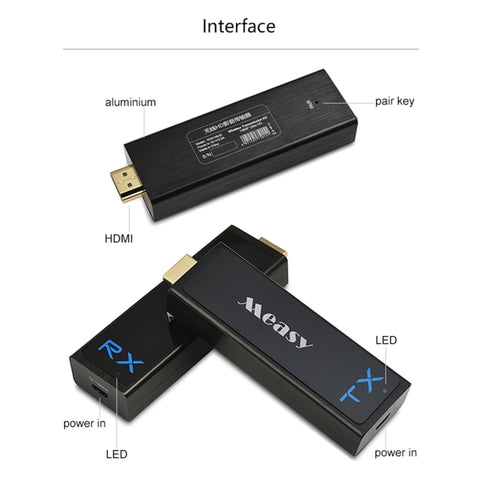 Measy W2H Nano 1080P HDMI 1.4 3D Wireless HDMI Audio Video Transmitter Receiver Extender, Transmission Distance: 30m,, US Plug, EU Plug, AU Plug, UK Plug