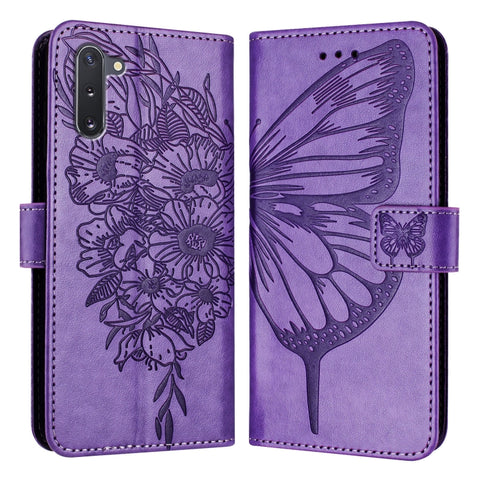 Embossed Butterfly Leather Phone Case, For Samsung Galaxy A81 / M60s /Note10 Lite, For Samsung Galaxy A10s / M10s, For Samsung Galaxy A20s, For Samsung Galaxy Note10, For Samsung Galaxy Note10+, For Samsung Galaxy A20e / A10e