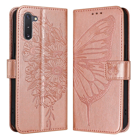 Embossed Butterfly Leather Phone Case, For Samsung Galaxy A81 / M60s /Note10 Lite, For Samsung Galaxy A10s / M10s, For Samsung Galaxy A20s, For Samsung Galaxy Note10, For Samsung Galaxy Note10+, For Samsung Galaxy A20e / A10e