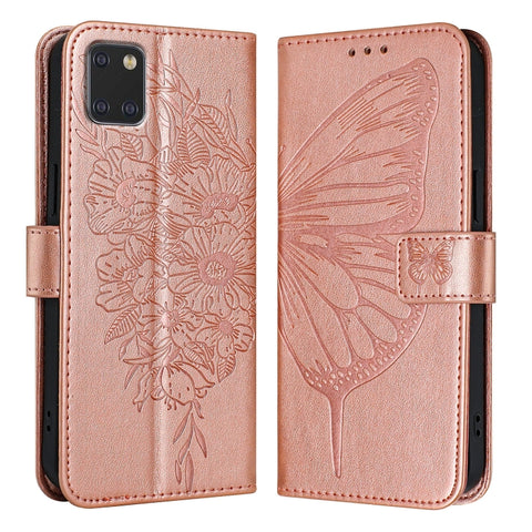 Embossed Butterfly Leather Phone Case, For Samsung Galaxy A81 / M60s /Note10 Lite, For Samsung Galaxy A10s / M10s, For Samsung Galaxy A20s, For Samsung Galaxy Note10, For Samsung Galaxy Note10+, For Samsung Galaxy A20e / A10e