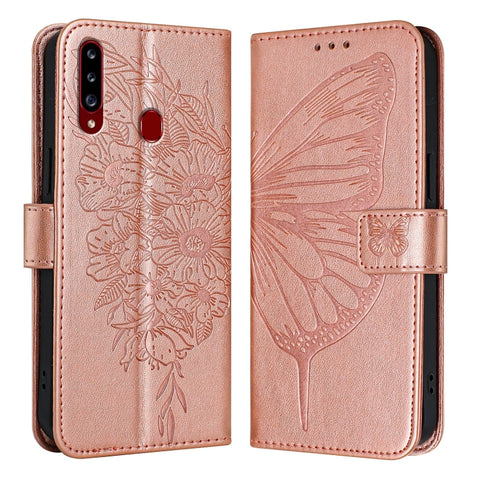 Embossed Butterfly Leather Phone Case, For Samsung Galaxy A81 / M60s /Note10 Lite, For Samsung Galaxy A10s / M10s, For Samsung Galaxy A20s, For Samsung Galaxy Note10, For Samsung Galaxy Note10+, For Samsung Galaxy A20e / A10e