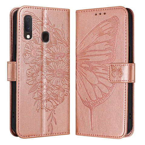 Embossed Butterfly Leather Phone Case, For Samsung Galaxy A81 / M60s /Note10 Lite, For Samsung Galaxy A10s / M10s, For Samsung Galaxy A20s, For Samsung Galaxy Note10, For Samsung Galaxy Note10+, For Samsung Galaxy A20e / A10e