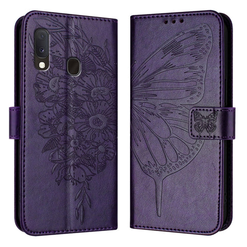 Embossed Butterfly Leather Phone Case, For Samsung Galaxy A81 / M60s /Note10 Lite, For Samsung Galaxy A10s / M10s, For Samsung Galaxy A20s, For Samsung Galaxy Note10, For Samsung Galaxy Note10+, For Samsung Galaxy A20e / A10e
