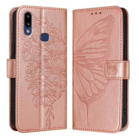 Embossed Butterfly Leather Phone Case, For Samsung Galaxy A81 / M60s /Note10 Lite, For Samsung Galaxy A10s / M10s, For Samsung Galaxy A20s, For Samsung Galaxy Note10, For Samsung Galaxy Note10+, For Samsung Galaxy A20e / A10e