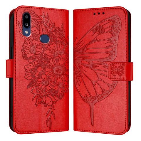 Embossed Butterfly Leather Phone Case, For Samsung Galaxy A81 / M60s /Note10 Lite, For Samsung Galaxy A10s / M10s, For Samsung Galaxy A20s, For Samsung Galaxy Note10, For Samsung Galaxy Note10+, For Samsung Galaxy A20e / A10e