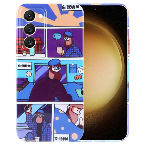 Painted Pattern Precise Hole PC Phone Case, For Samsung Galaxy S23+ 5G