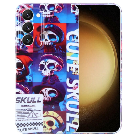 Painted Pattern Precise Hole PC Phone Case, For Samsung Galaxy S23+ 5G