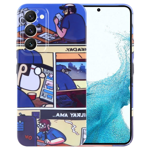 Painted Pattern Precise Hole PC Phone Case, For Samsung Galaxy S22 5G