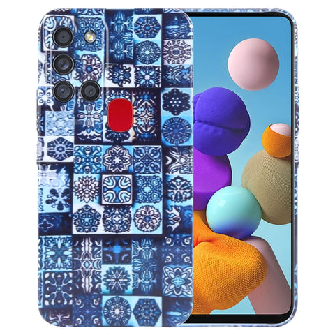 Painted Pattern Precise Hole PC Phone Case, For Samsung Galaxy A21s
