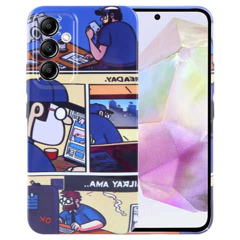 Painted Pattern Precise Hole PC Phone Case, For Samsung Galaxy A35 5G