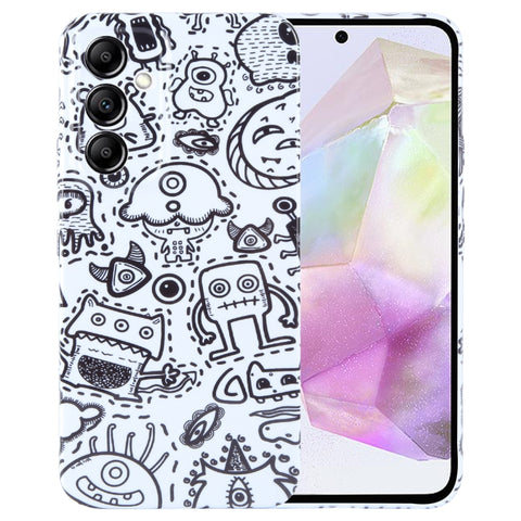 Painted Pattern Precise Hole PC Phone Case, For Samsung Galaxy A35 5G
