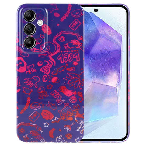 Painted Pattern Precise Hole PC Phone Case, For Samsung Galaxy A55 5G