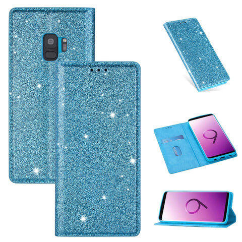 Ultrathin Glitter Magnetic Horizontal Flip Leather Case with Holder & Card Slots, For Samsung Galaxy Note 10, For Samsung Galaxy Note 10 Plus, For Samsung Galaxy S9, For Samsung Galaxy S10, For Samsung Galaxy S10e, For Samsung Galaxy S10+              ...
