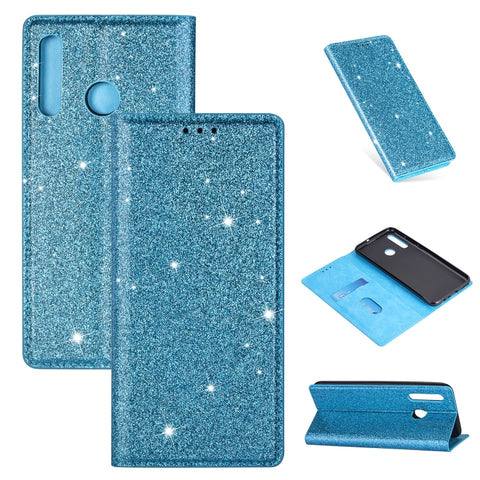 Ultrathin Glitter Magnetic Horizontal Flip Leather Case with Holder & Card Slots, For Samsung Galaxy A40S