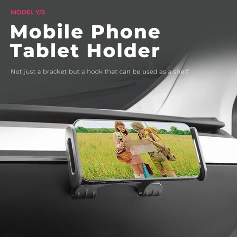 For Tesla Model 3 / Y Car Co-pilot Glove Box Hook Phone Tablet Holder, Hook Base, Hook Base + Phone Bracket