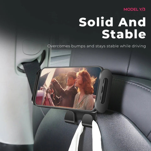 For Tesla Model 3 / Y Car Co-pilot Glove Box Hook Phone Tablet Holder, Hook Base, Hook Base + Phone Bracket