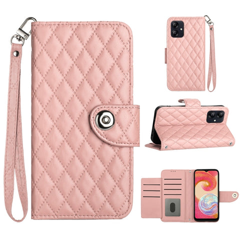 Rhombic Texture Flip Leather Phone Case with Lanyard, For Samsung Galaxy A15 5G, For Samsung Galaxy A55, For Samsung Galaxy A35, For Samsung Galaxy S24 Ultra 5G, For Samsung Galaxy S24+ 5G, For Samsung Galaxy S24 5G, For Samsung Galaxy A05             ...